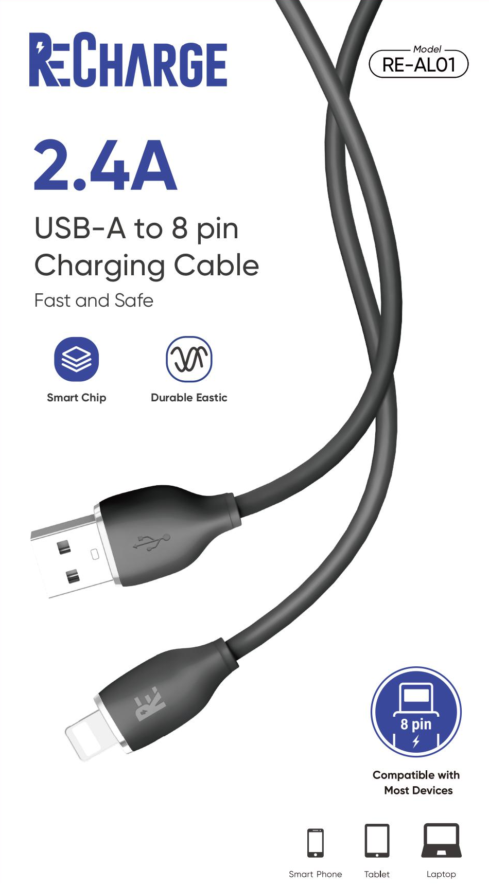 ReCharge USB-A to Lightning 3FT Cable