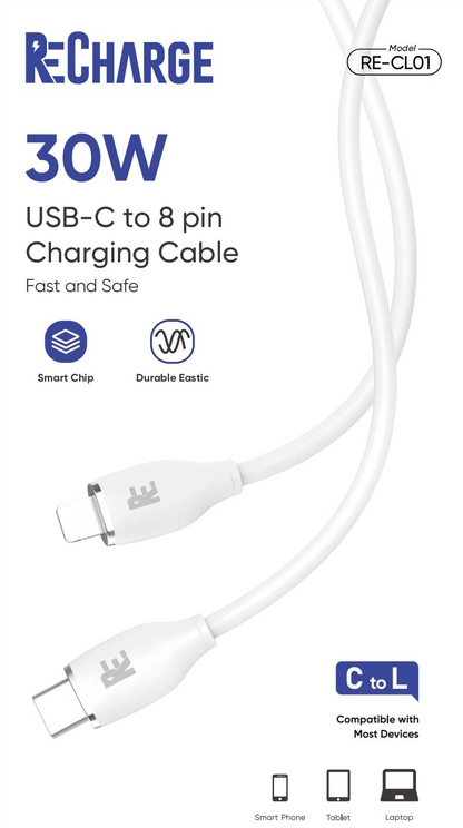 ReCharge Type-C to Lightning 3FT Cable